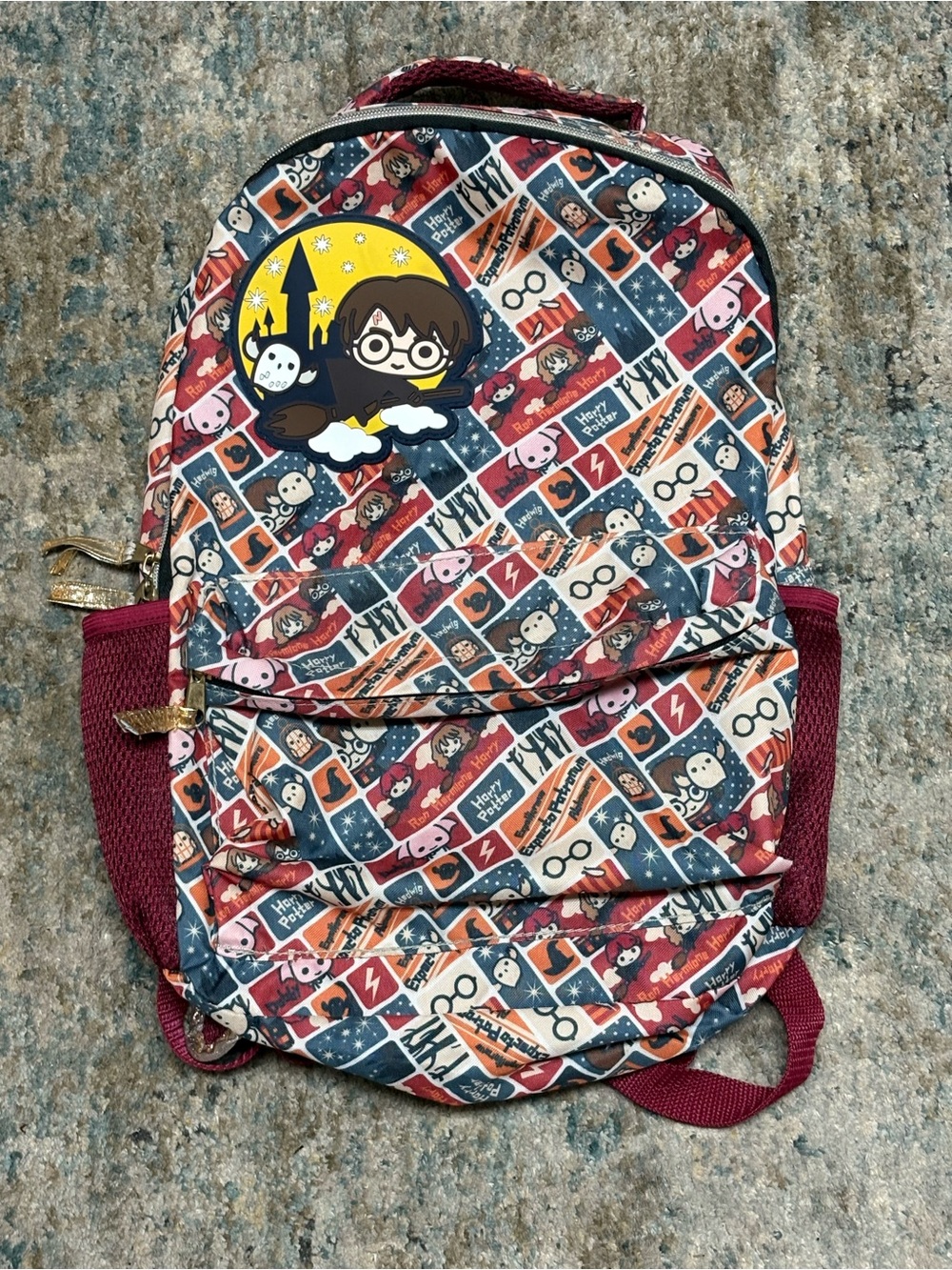 Harry Potter Hogwarts All-Over Print Backpack Chibi Characters